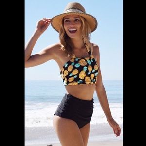 Cupshe Pineapple High-waisted Bathing Suit